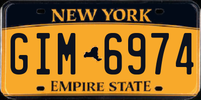 NY license plate GIM6974