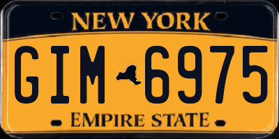 NY license plate GIM6975