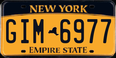 NY license plate GIM6977