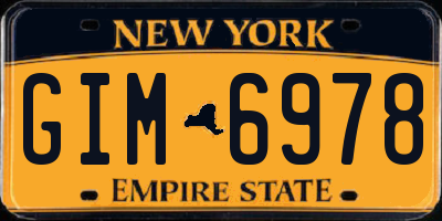 NY license plate GIM6978
