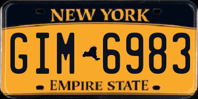 NY license plate GIM6983