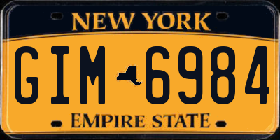 NY license plate GIM6984