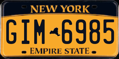 NY license plate GIM6985