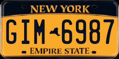 NY license plate GIM6987