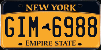 NY license plate GIM6988