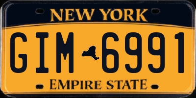 NY license plate GIM6991