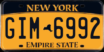 NY license plate GIM6992