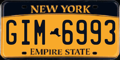 NY license plate GIM6993