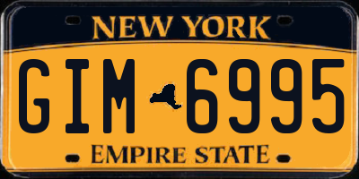 NY license plate GIM6995