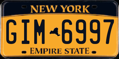 NY license plate GIM6997