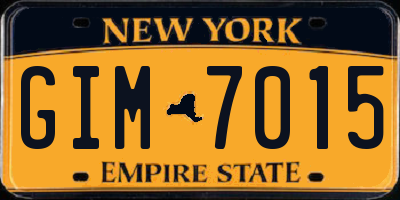 NY license plate GIM7015