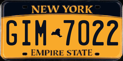 NY license plate GIM7022