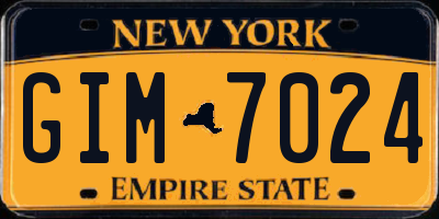 NY license plate GIM7024