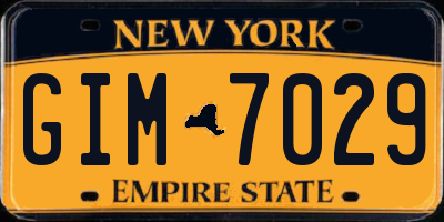 NY license plate GIM7029