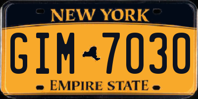 NY license plate GIM7030