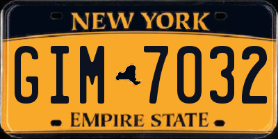 NY license plate GIM7032