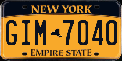 NY license plate GIM7040
