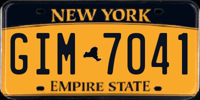 NY license plate GIM7041