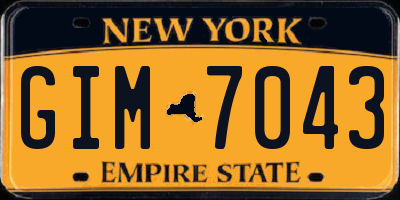 NY license plate GIM7043