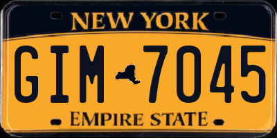 NY license plate GIM7045