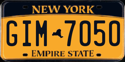 NY license plate GIM7050