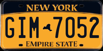 NY license plate GIM7052