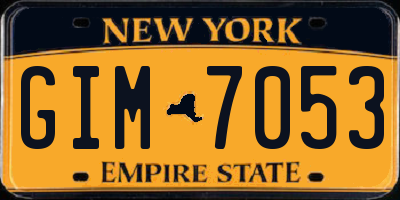 NY license plate GIM7053