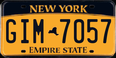 NY license plate GIM7057