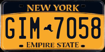 NY license plate GIM7058