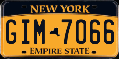 NY license plate GIM7066