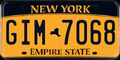 NY license plate GIM7068