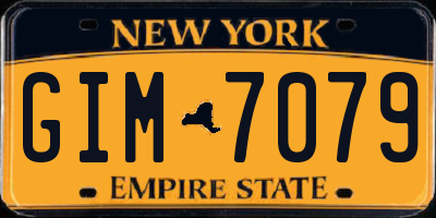 NY license plate GIM7079