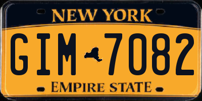 NY license plate GIM7082