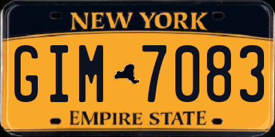 NY license plate GIM7083
