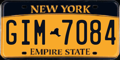 NY license plate GIM7084