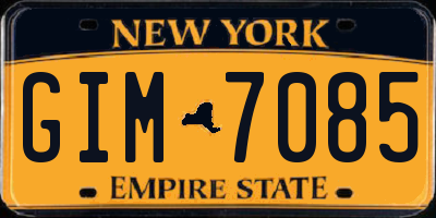 NY license plate GIM7085
