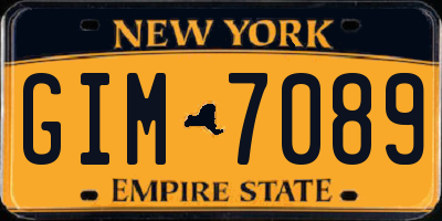 NY license plate GIM7089
