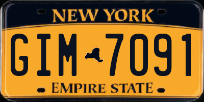 NY license plate GIM7091