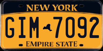 NY license plate GIM7092