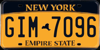NY license plate GIM7096