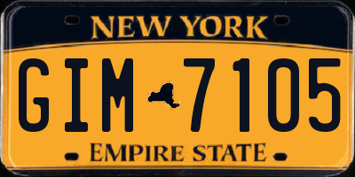 NY license plate GIM7105
