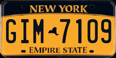 NY license plate GIM7109