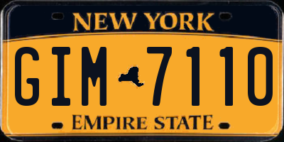NY license plate GIM7110