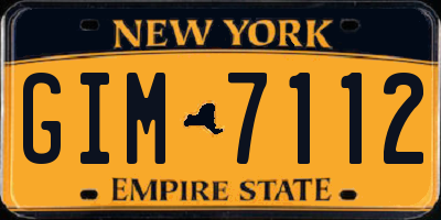 NY license plate GIM7112