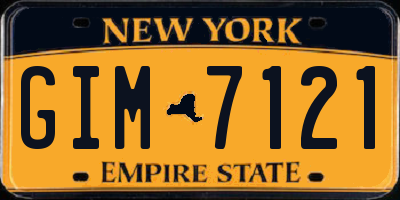 NY license plate GIM7121
