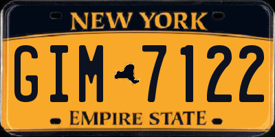 NY license plate GIM7122