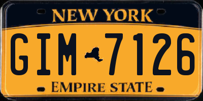 NY license plate GIM7126