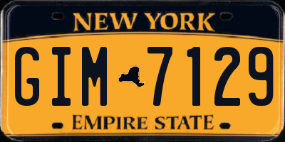 NY license plate GIM7129