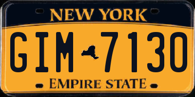 NY license plate GIM7130