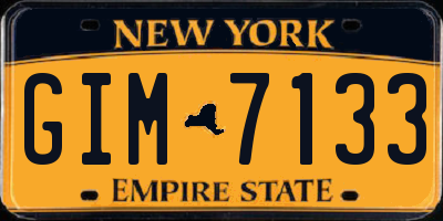 NY license plate GIM7133